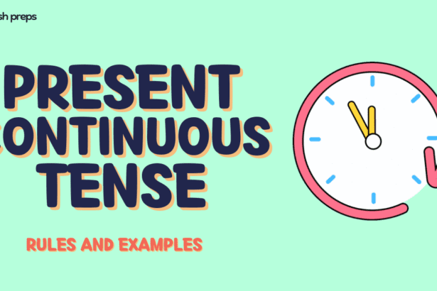 Present Continuous Tense, also known as the Present Progressive Tense